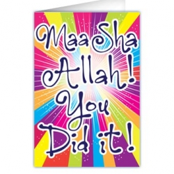 Felicitatiekaartje 'Masha'Allah you did it'