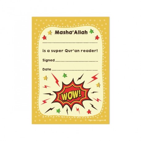 Beloningscertificaat - Thema Koran recitator