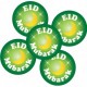 Eid Mubarak buttons groen (5-pack)