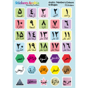 Stickers Cijfers, kleuren & vormen Arabisch