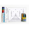 Kleurplaatjes moskee (inclusief potloden)