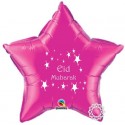 Eid Mubarak folie ballon ster roze