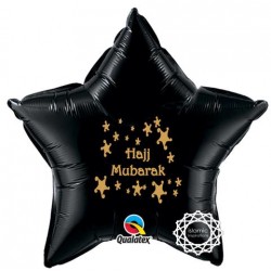 Hajj Mubarak Folie ballon ster zwart