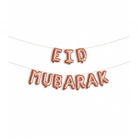 Eid Mubarak folie ballon rosé goud