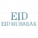 Eid Mubarak letterslinger glitter blauw
