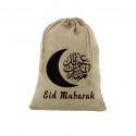 Eid Mubarak cadeauzakje jute Arabisch medium