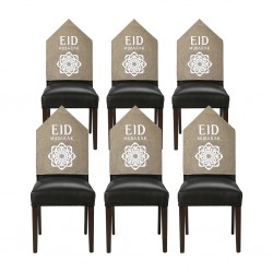 Eid Mubarak jute stoelhoezen