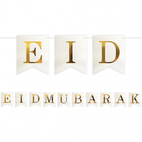 Eid Mubarak slinger wit