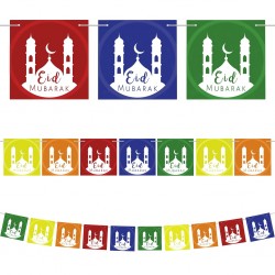 Eid Mubarak banner vierkant multicolor