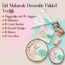 Eid Mubarak voordeelpack wit colour