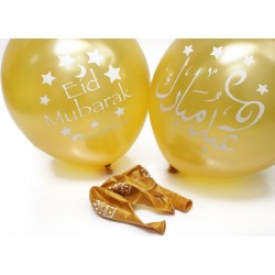 Eid Mubarak goudkleurige ballonnen