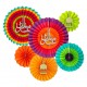 6-delige Eid Mubarak waaier set multicolor Arabisch
